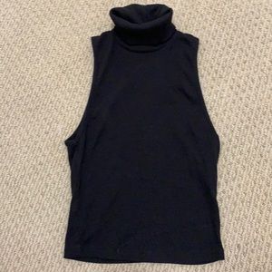 Zara sleeveless black turtleneck top